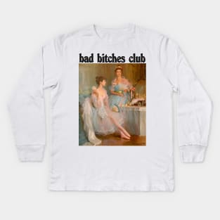 Bad Bitches Club / Aesthetic Girl Design Kids Long Sleeve T-Shirt